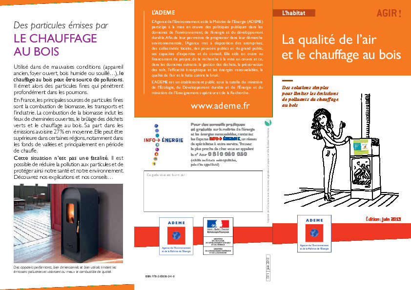 Guide qualité de l’air du chauffage bois – Ademe